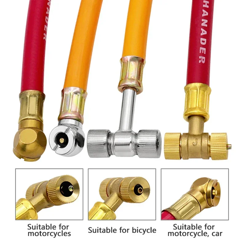 Pompa per pneumatici/ugello di scarico testa a sfera/tipo T/gonfiatore per pneumatici a doppia testa per pompaggio di pneumatici per automobili/moto/biciclette speciali