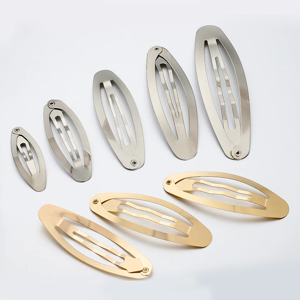 20 sztuk metalowe spinki do włosów 40/50/60/70/80mm puste owalne spinki do włosów podstawa do tworzenia biżuterii DIY Barrette spinka do włosów akcesoria do spinek do włosów