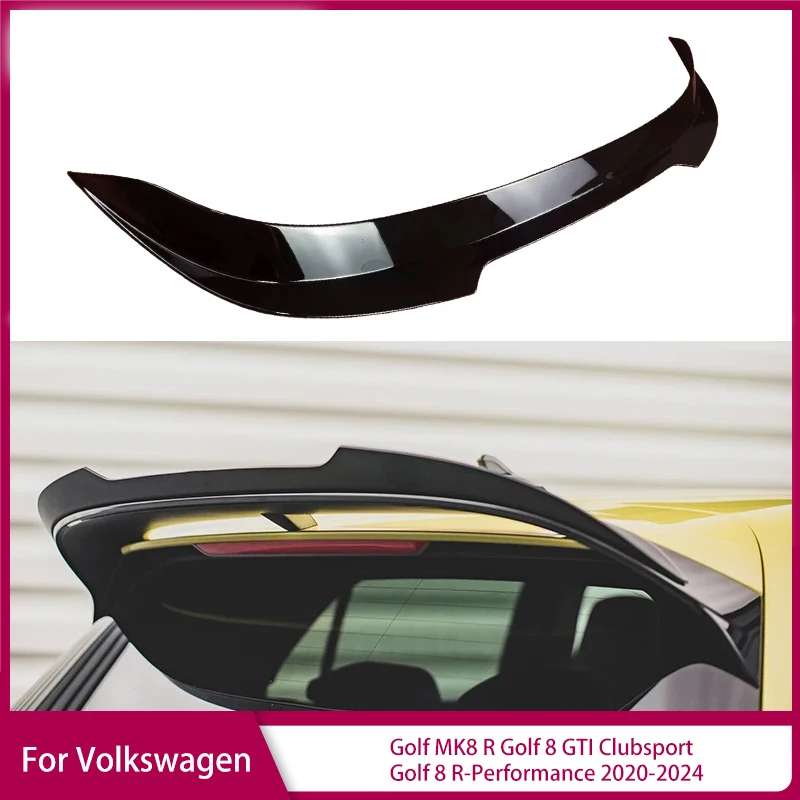 Rear Roof Spoiler Cap Rear Boot Lip Chin for Volkswagen Golf MK8 R Golf 8 GTI Clubsport Golf 8 R-Performance 2020-2024 for VW