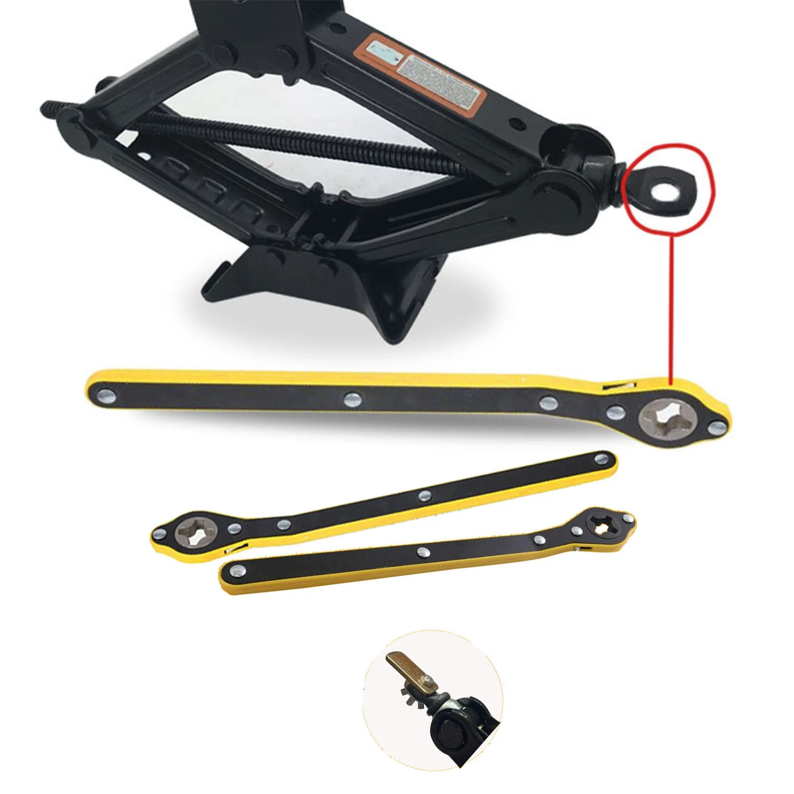 Labor Saving Jack Wrench Jack Ratchet Wrench Ratchet Spanner Metal Labor Saving Strong  Rocker Design Jack Ratchet Wrench