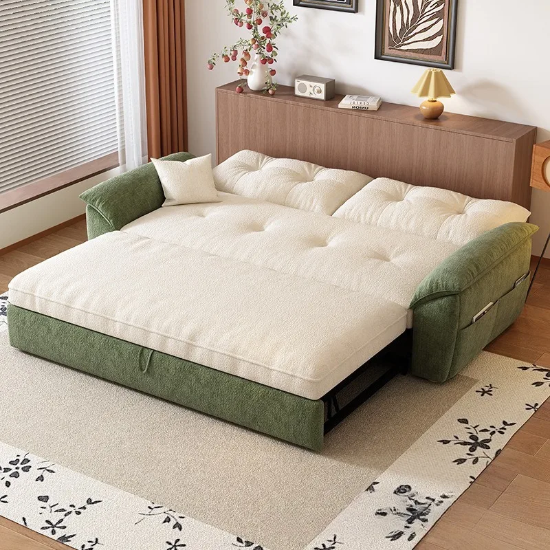 Contrasting color wind apartment sofa bed multi-function variable bed two-in-one dual-purpose
