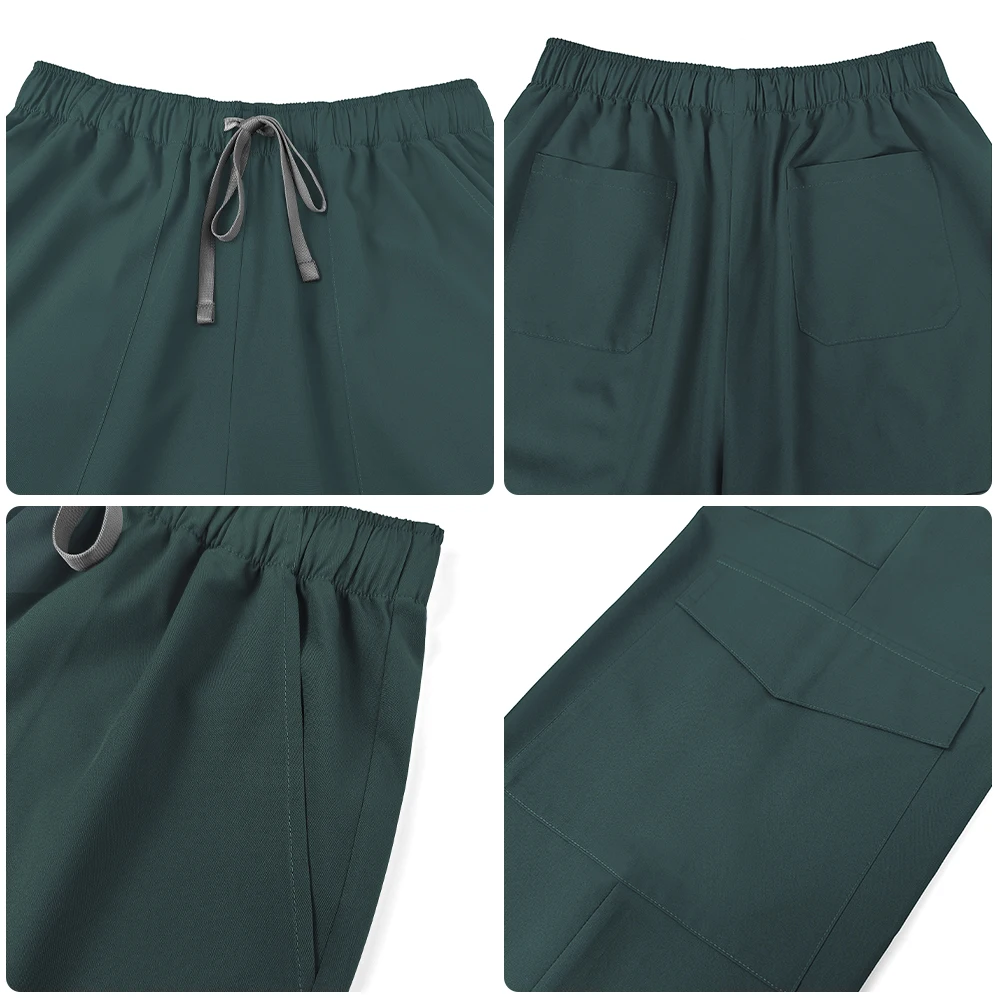 الدعك الطبية موحدة النساء ممرضة فرك مجموعة جيب علوي + السراويل 2 قطعة دعوى التمريض غرفة العمليات الملابس صالون تجميل ملابس العمل