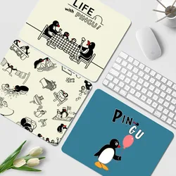 Pingu Penguin Cartoon Floor Mat Small Office Computer Desk Mat Table Keyboard Big Mouse Pad Laptop Cushion Non-slip Deskpad Home