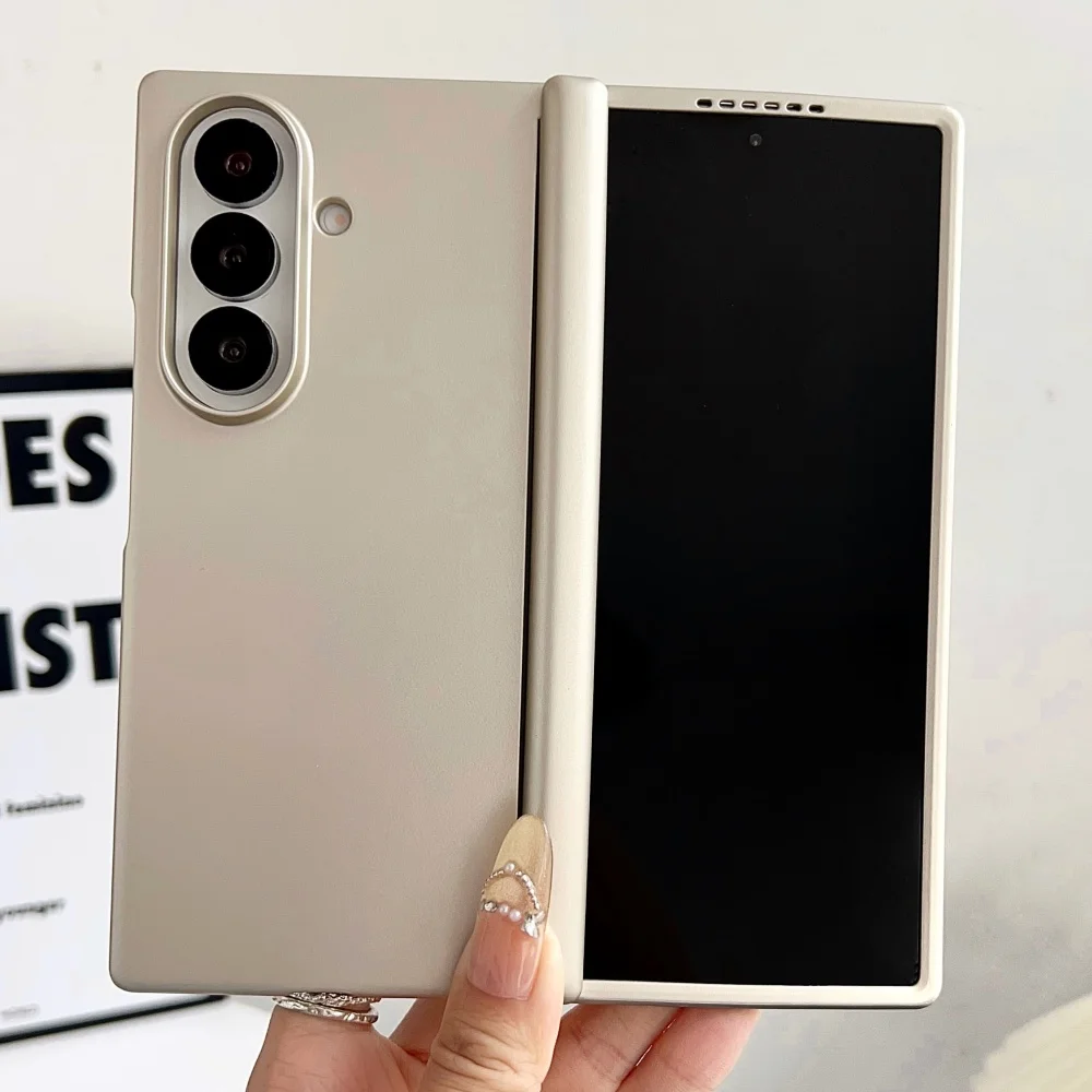 Luxuriöse Handyhülle mit mattierter metallischer Textur und Scharnier für Samsung Galaxy Z Fold 8 7 6 5 4 5G, für Magsafe, magnetische Hart-PC-Schutzhülle – Detail 13