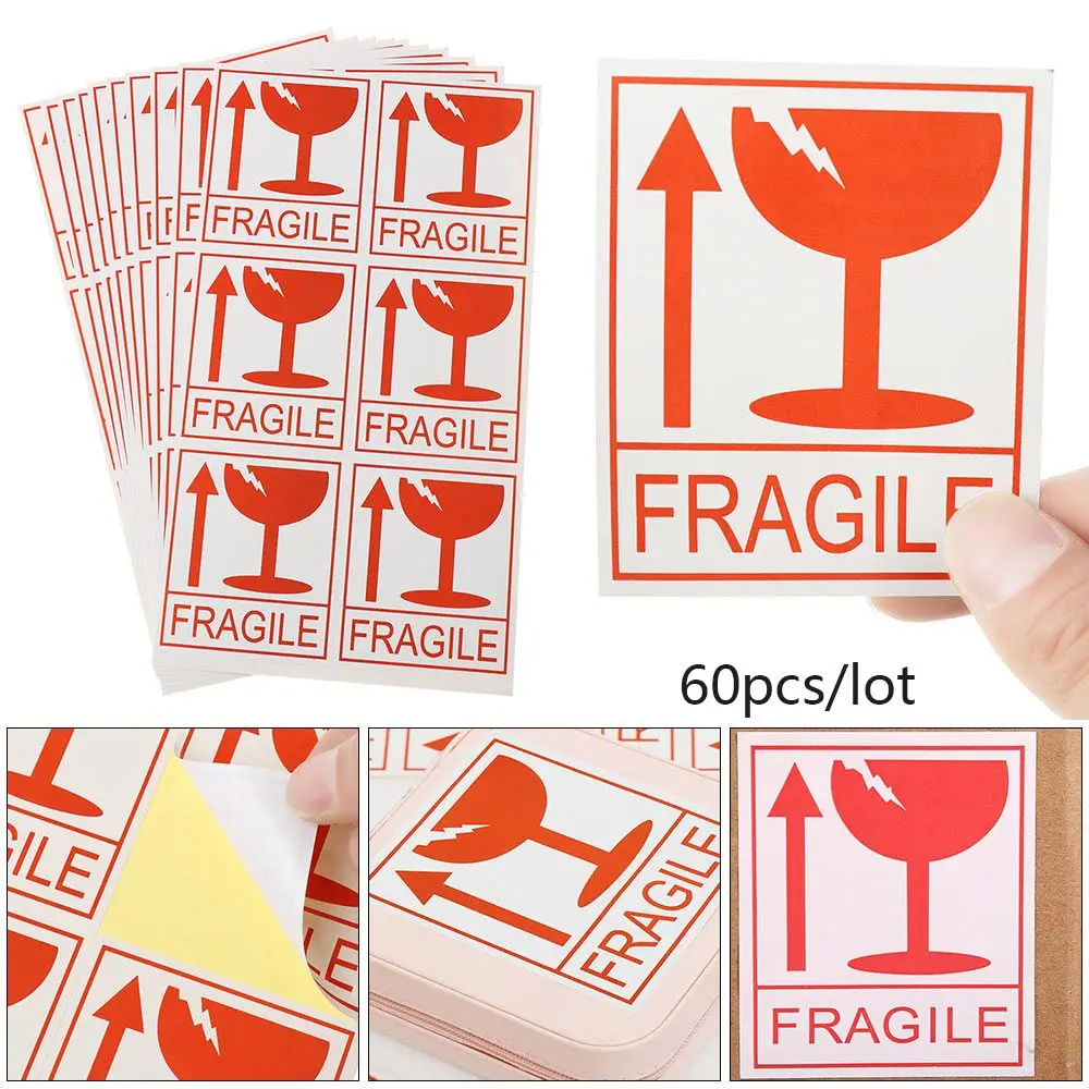 Safety Parcel Mark Hazard Sign Care Shipping Fragile Warning Sticker Shipping Express Label Handle With Care Keep Special Tag