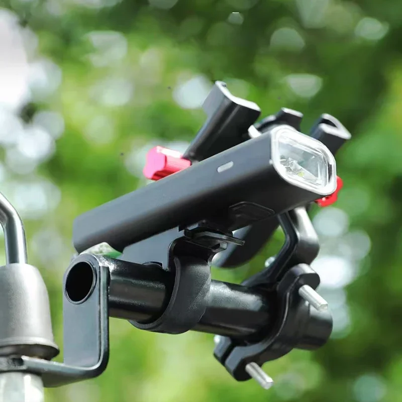 Alongamento extensor suporte espelho retrovisor montagem universal para motocicleta scooter bicicleta suporte do telefone móvel holofotes