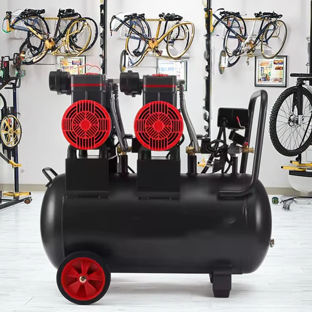 High Quality Cheap Ultra-Silent 75dB 9L Portable Air Compressor Oil Free for Car Bike Tires Inflation Pneumatic Tools Garage