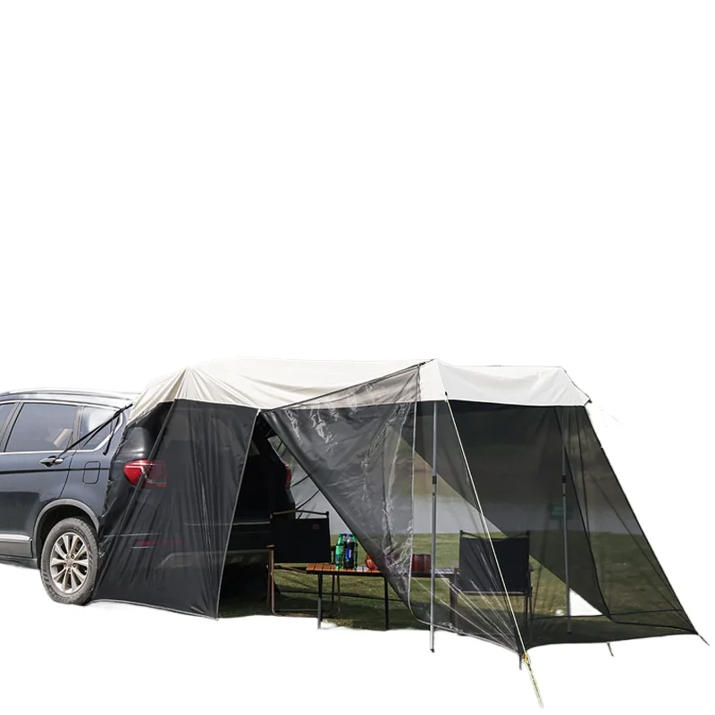 Car Rooftop Tent for SUV for Outdoor Camping Sun Shade Mosquito Net Trunk Side Canopy Awning for Vehicle Tailgate Roof Top