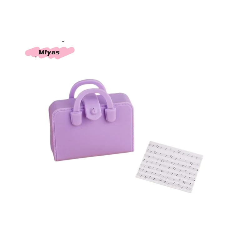 5Pcs Mini Dolls Handbag School Bag Music Score Simulated 1/12 Scale Dollhouse Clothes Accessories Study Decoration Model Toys