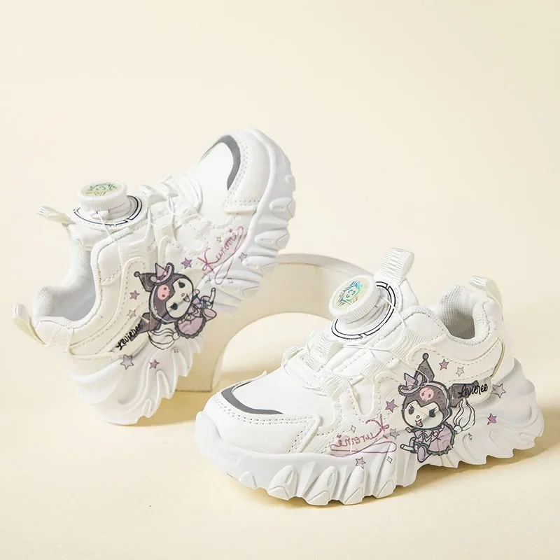 

Детская повседневная спортивная обувь Kuromi Anime Sanrio, весна-осень 2024, кавайные детские кроссовки с милыми героями мультфильмов, подарки для девочек
