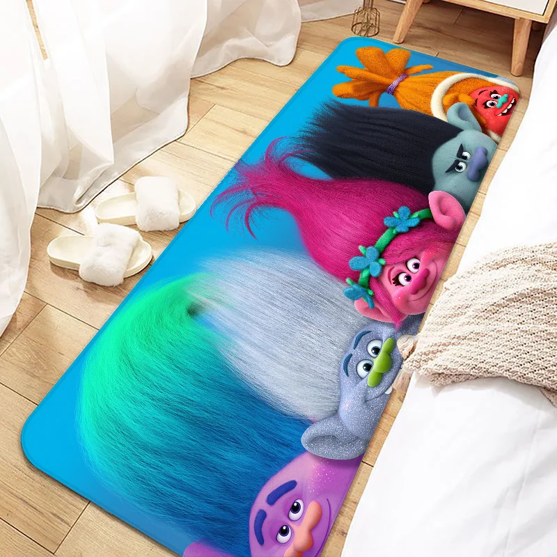 Happy Trolls Door Mat Entrance Non-slip Doormat Washable Kitchen Carpet Living Room Hallway Rugs Bathroom Bath Door Mats