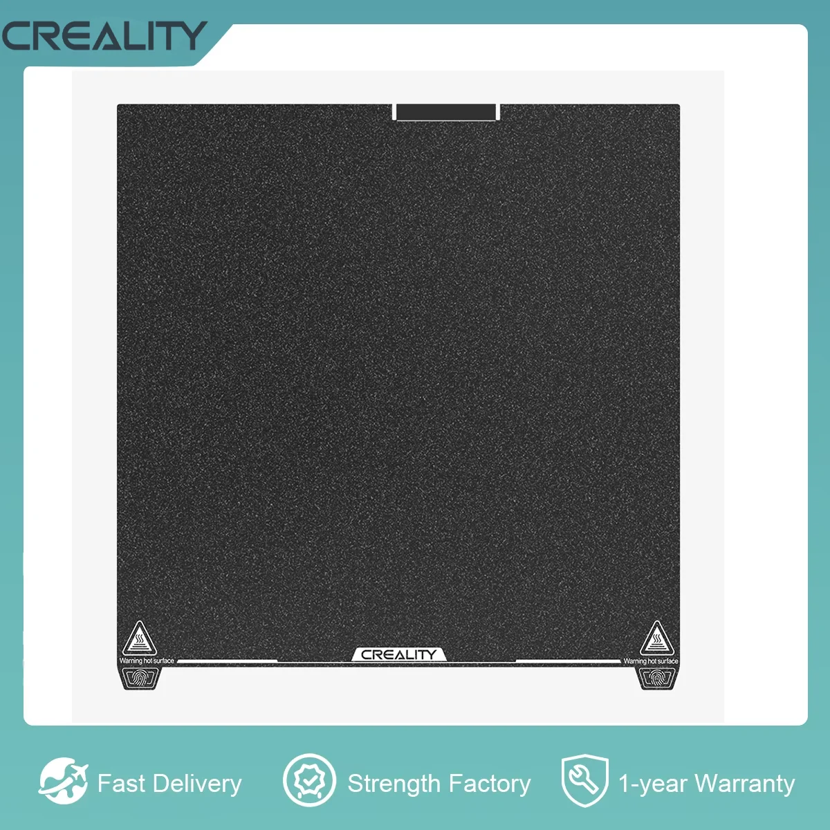 Creality 3D K2 PLUS Frosted PEI Build Plate Powder Coating Texture Printing Platform Ultra-high Adhesion and Flatness 370×370mm