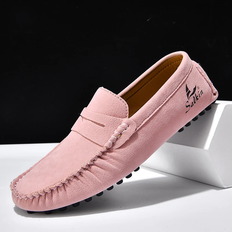 

High Quality Suede Men Casual Shoes Plus Size 35-49 Comfortable Slip on Men's Driving Shoes Lightweight Flats Brand Loafers Men