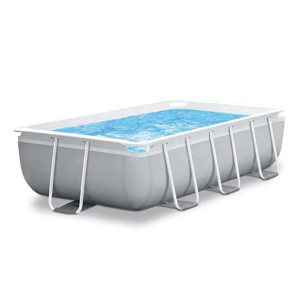 4M X 2M X 1.22M Family Frame Rectangular Swimming Pool Outdoor Garden