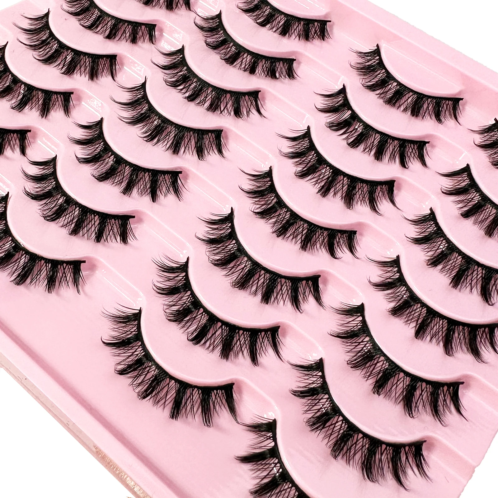 14/7 pestañas Manga pestañas postizas de visón sintético pestañas de ojo de gato pestañas postizas completas naturales extensión de pestañas volumées herramientas de maquillaje