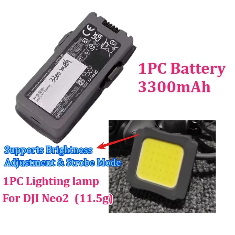 DJI Neo 2 드론 배터리 신제품 7.16V 3300mAh 장시간 지속 교체용 업그레이드 스마트 플라이트 대용량 배터리 액세서리