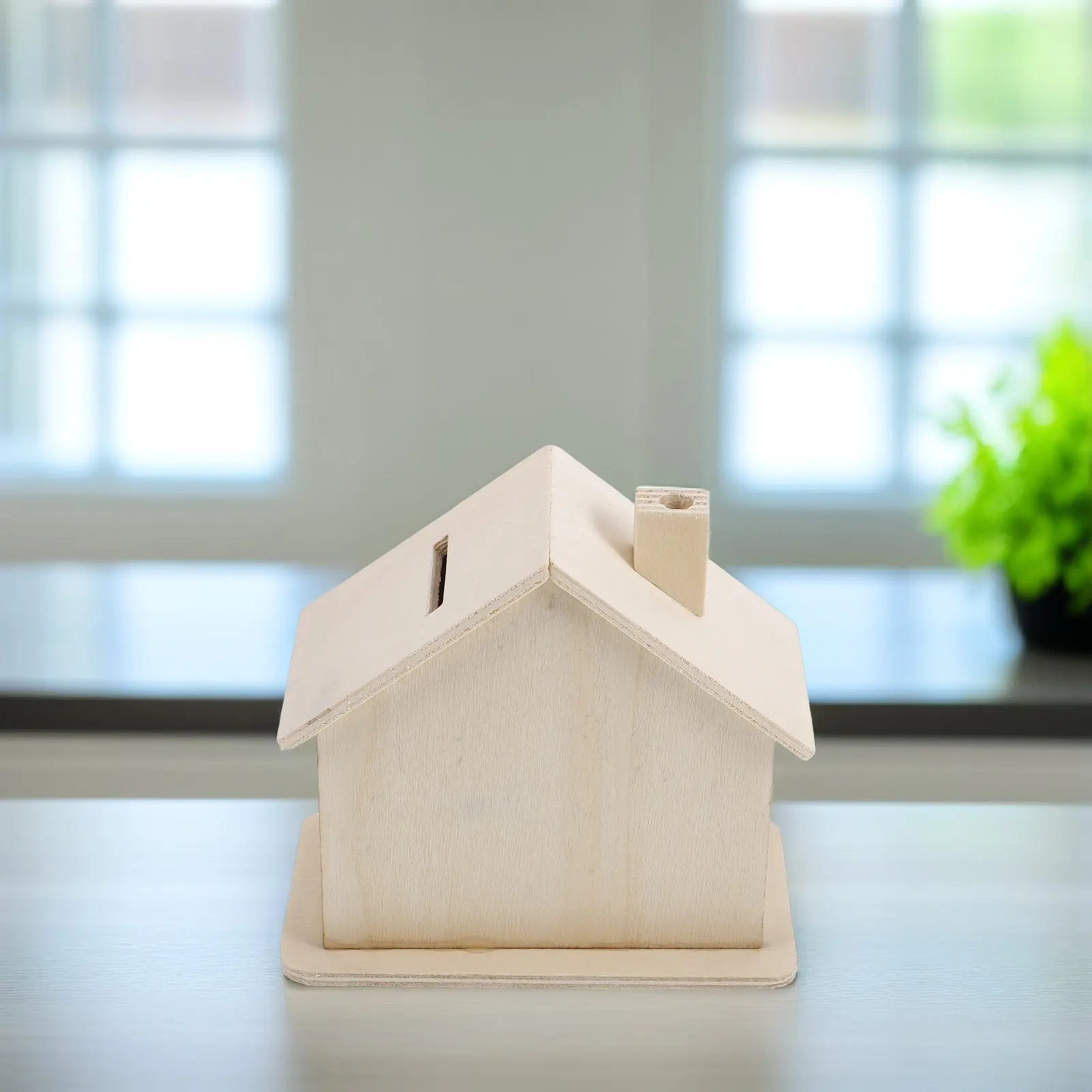 

5Pcs DIY Wooden House Shaped Coin Bank Unpainted Saving Box for Kids Creative Handmade Money Jar Wood Craft Cash Storage Holder