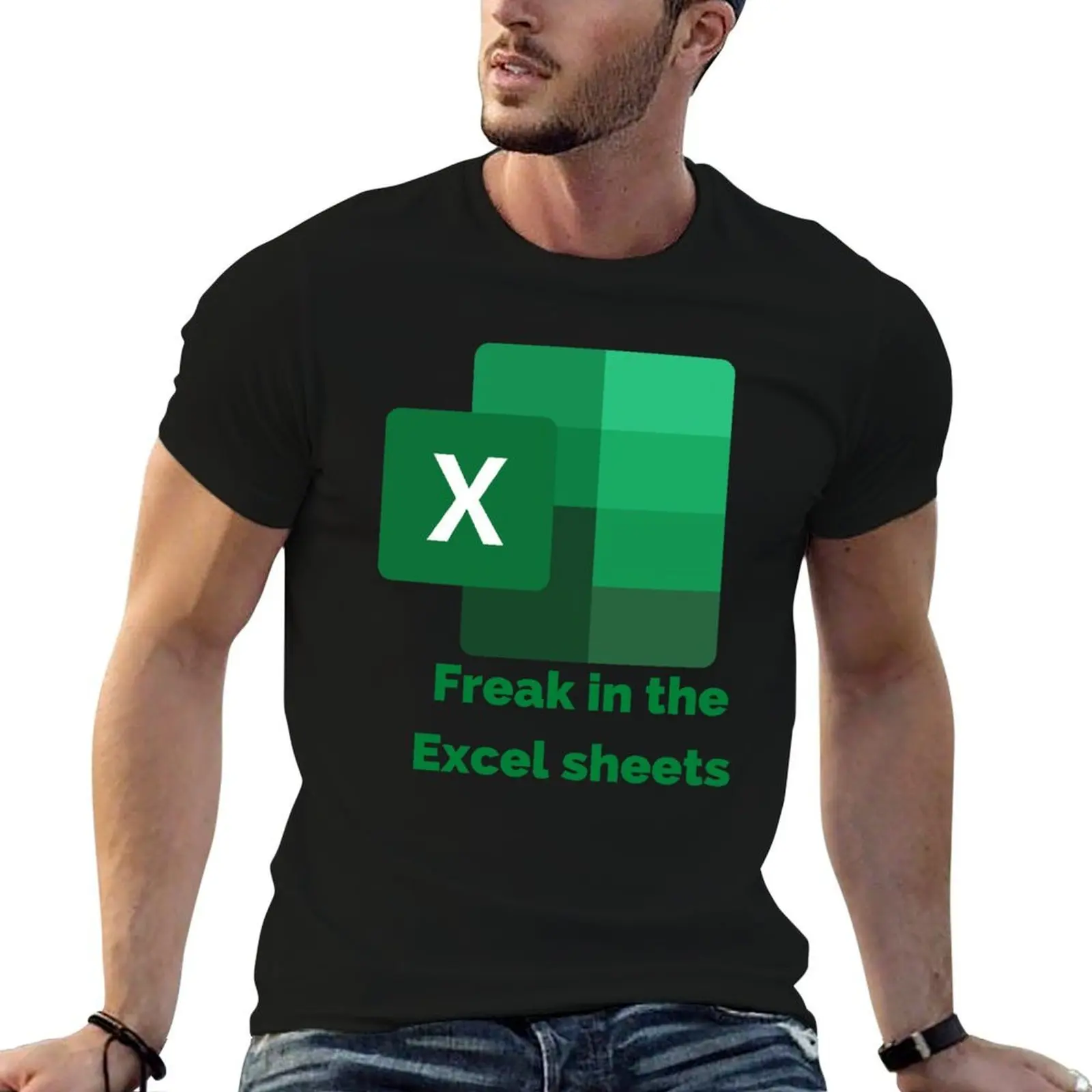 Freak in The Excel Sheets T-Shirt Luxury man blue archive t shirts for men graphic