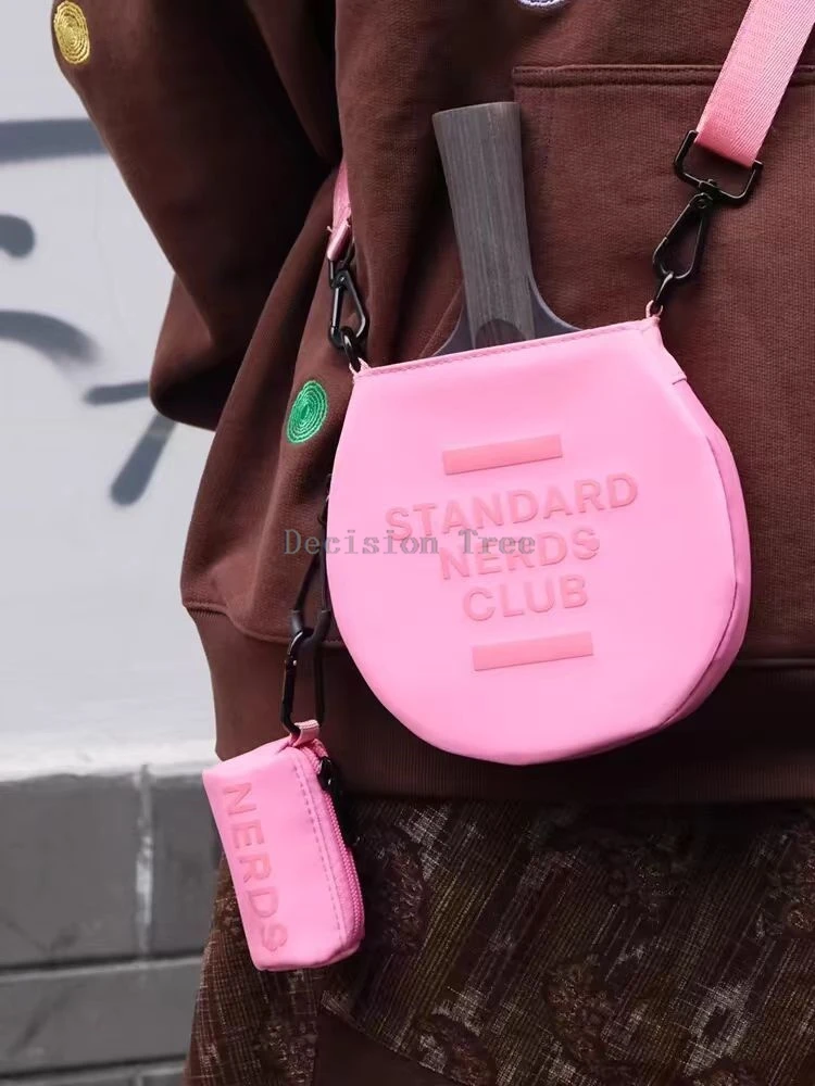 2026 new retro fashion style table tennis racket case bag men women sports crossbody bag storage bag with ball bag handbag view 3