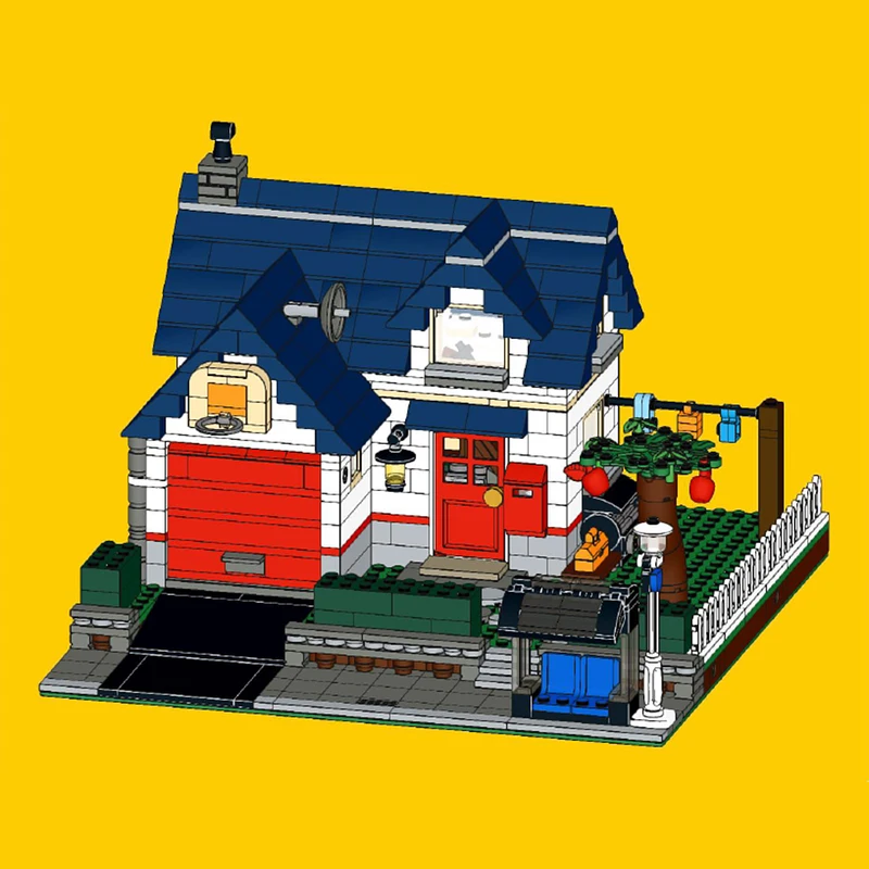 1748pcs MOC Apple Tree House  Modular Buildings Building Blocks Christmas Gift Family Fun DIY Inspires Creativity and Cooperatio