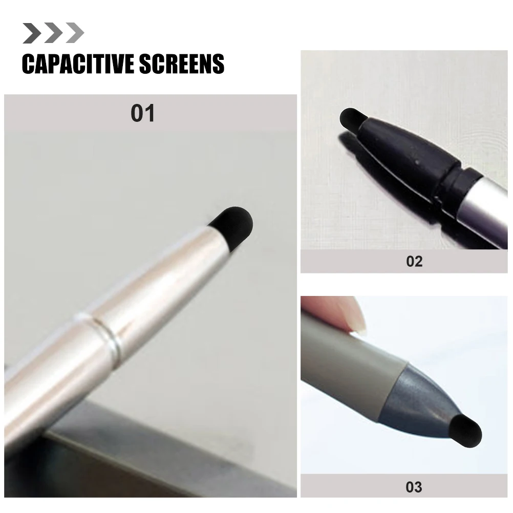 20 pcs Capacitive Stylus Pen Tips Replacement Touch Screen Black Child Soft Durable Silicone Material Easy Use Longevity