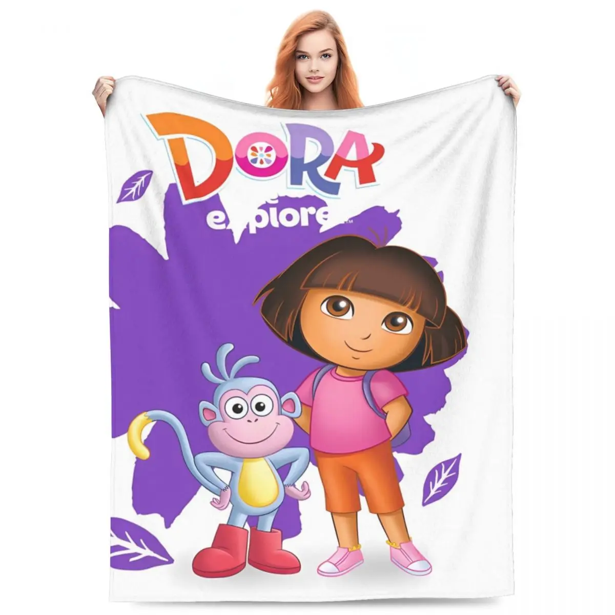 Doras The Explorer Blankets Picnic Flannel Throw Blanket For Bedroom Soft Warm Customized Quality Bedspread Gift Idea