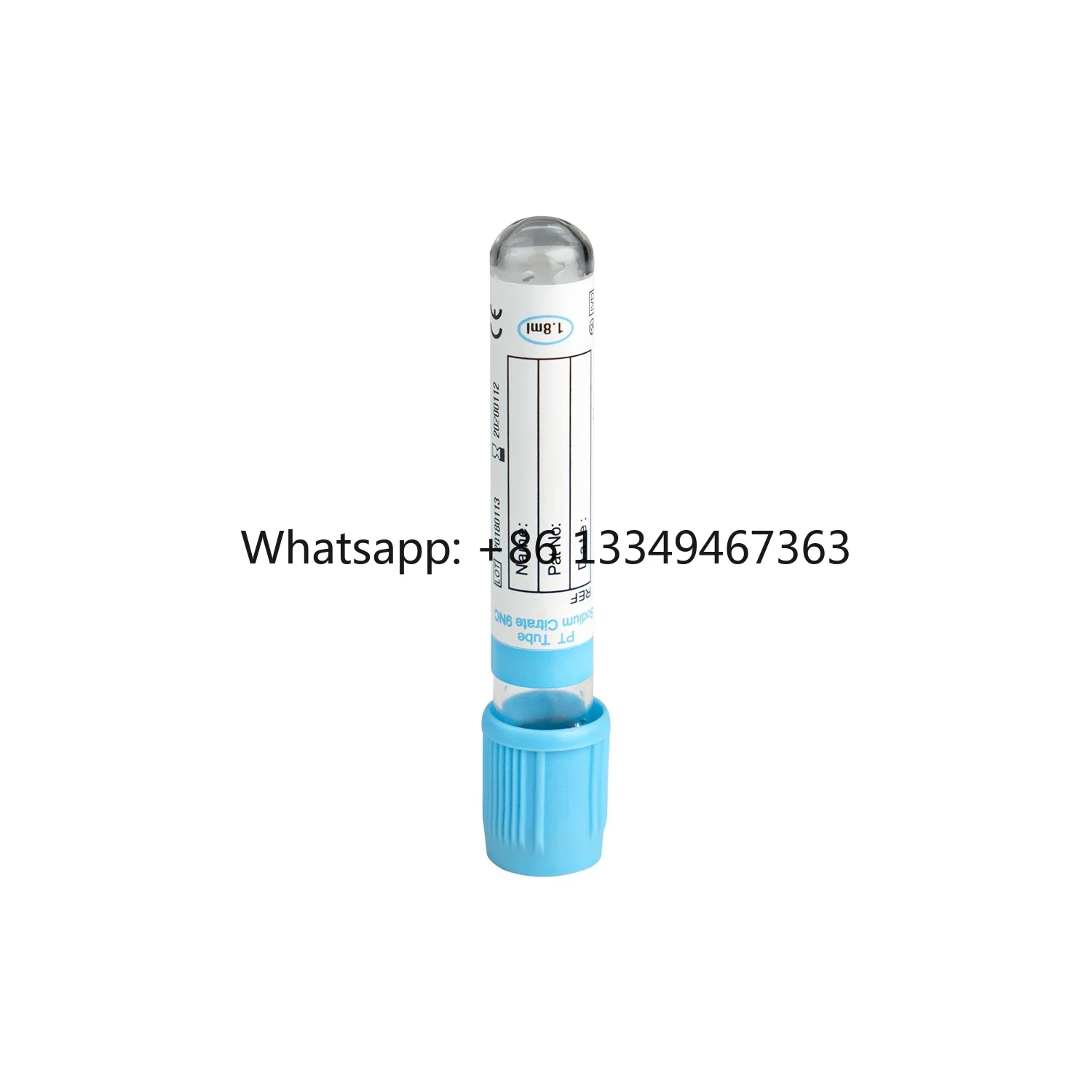 

High quality Medical Vacuum Collection 1-10ml PT Tube With Sodium Citrate