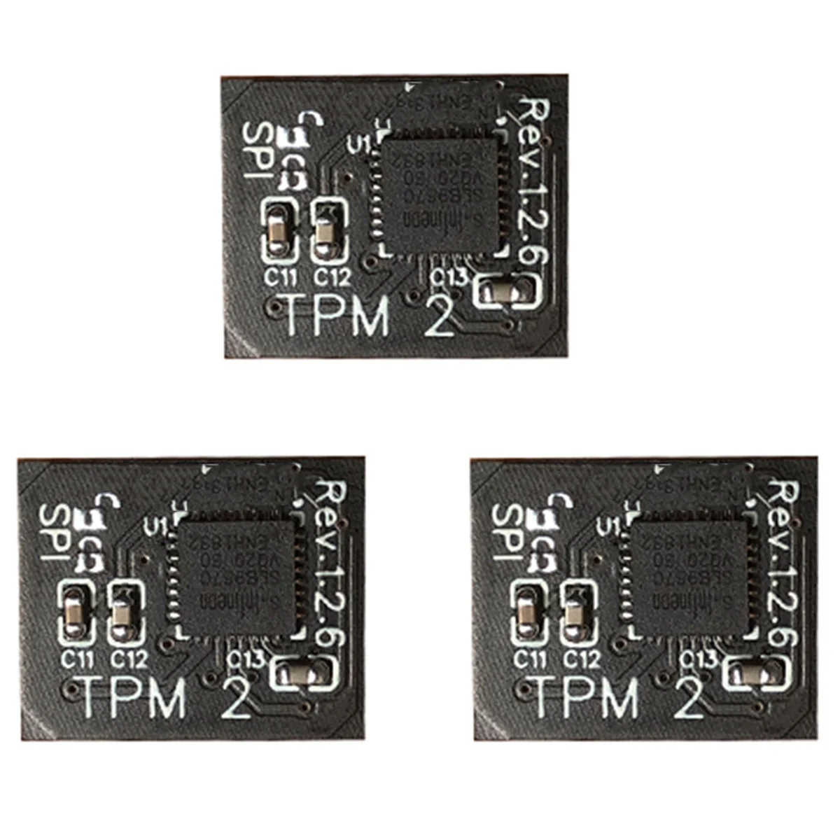 

3x TPM 2.0 модуль безопасности шифрования Удаленная карта 12 Pin SPI TPM2.0 модуль безопасности для материнской платы