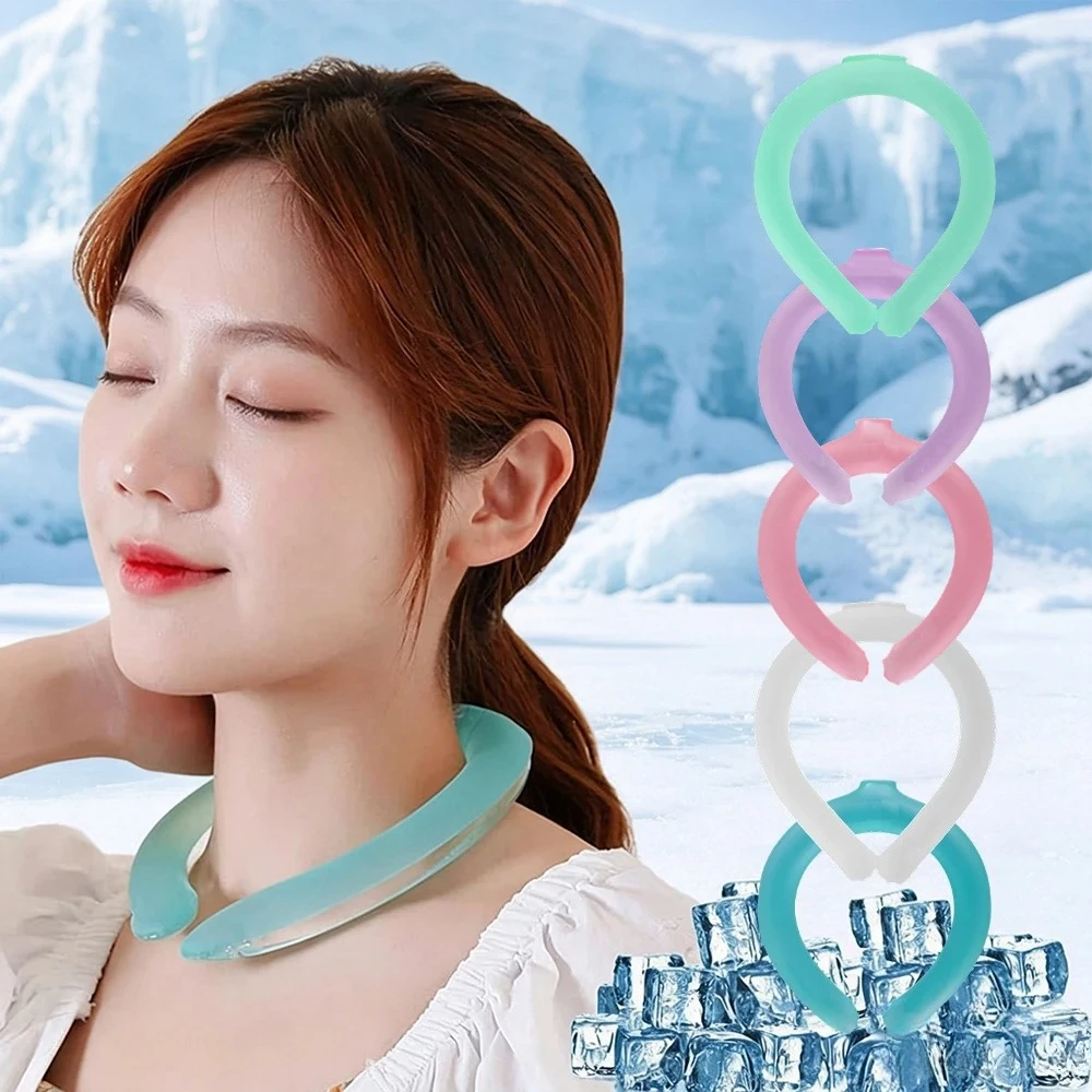 Reusable Ice Neck Cooling Ring, Portable Summer Heat‑stroke Prevention Neck Cooler for Outdoor Sports Fishing Cycling Travel