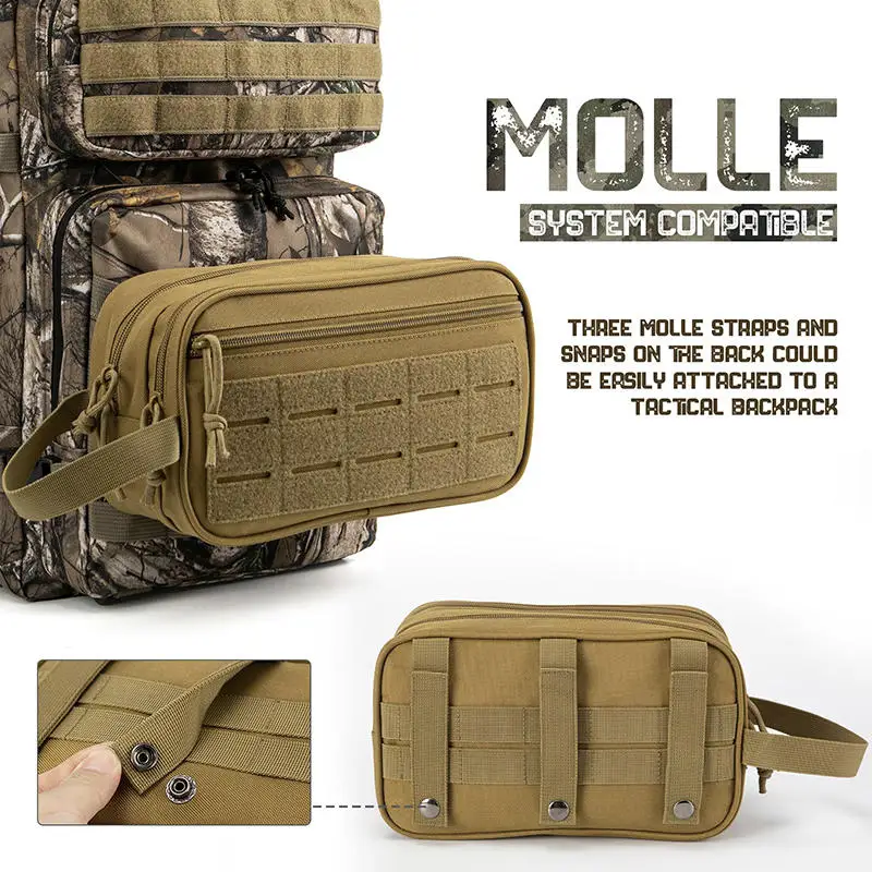 Tactical Toiletry Bag For Men Hygiene Bag Tool Molle Pouches Small Dopp Kit Mens Shaving Kit Travel shower Makeup