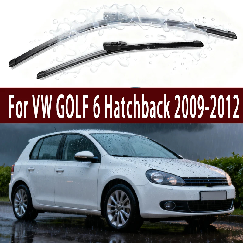 

For VW GOLF 6 Hatchback 2009-2012 Front Windshield Wiper Blades 2pcs Windscreen Window Accessories 2010 2011
