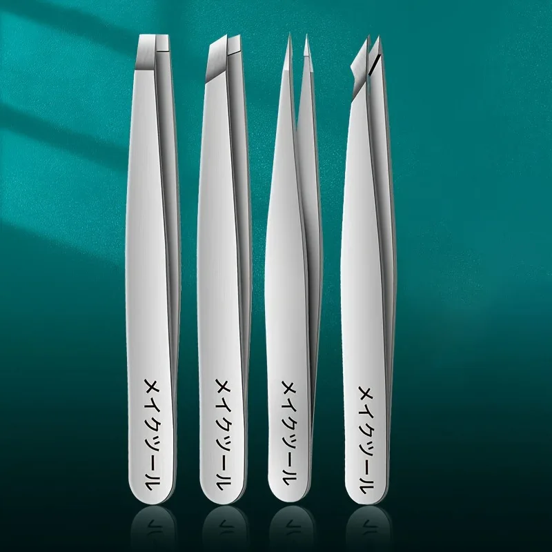 الفولاذ المقاوم للصدأ الحاجب الملقط أداة إزالة الشعر للحواجب سهلة تشكيل شعر الوجه نتف وتطبيق رمش