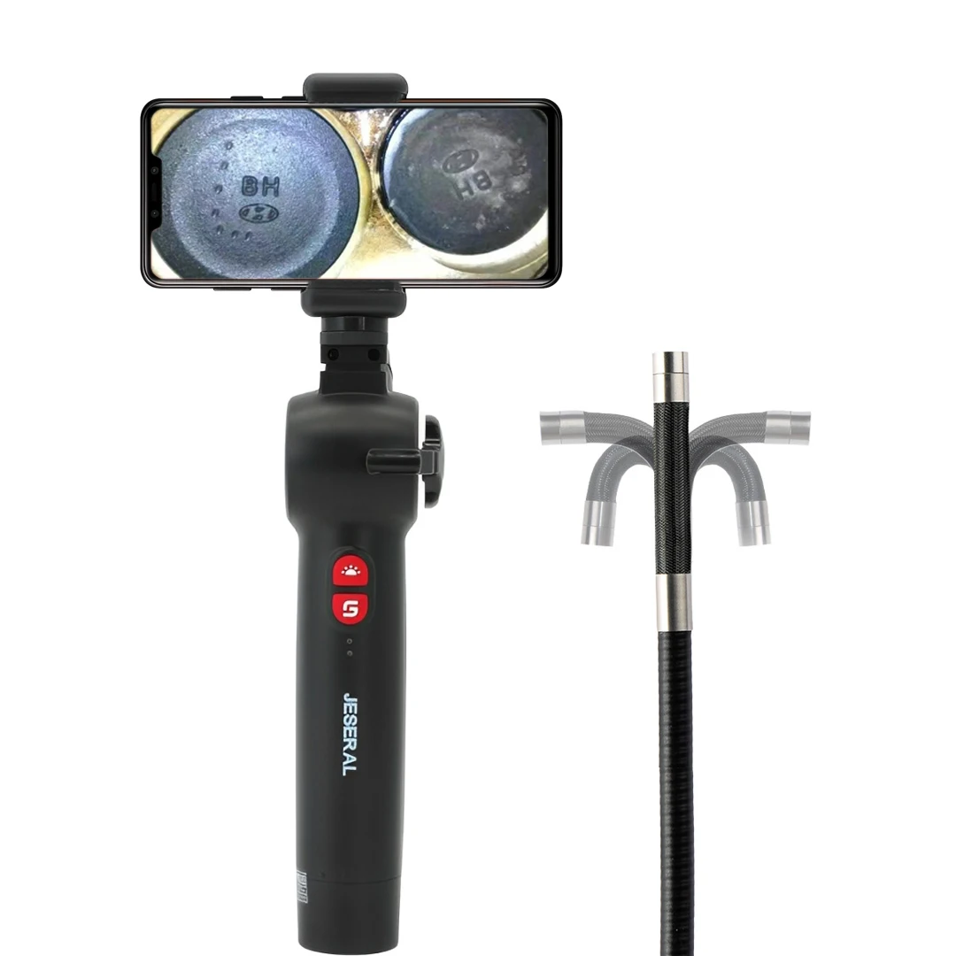 1080P 360 °   منظار بوريسكوب مفصلي التوجيه للعناية بالسيارات، كاميرا فحص Android/IOS، فحص سيارات عالي الزاوية
