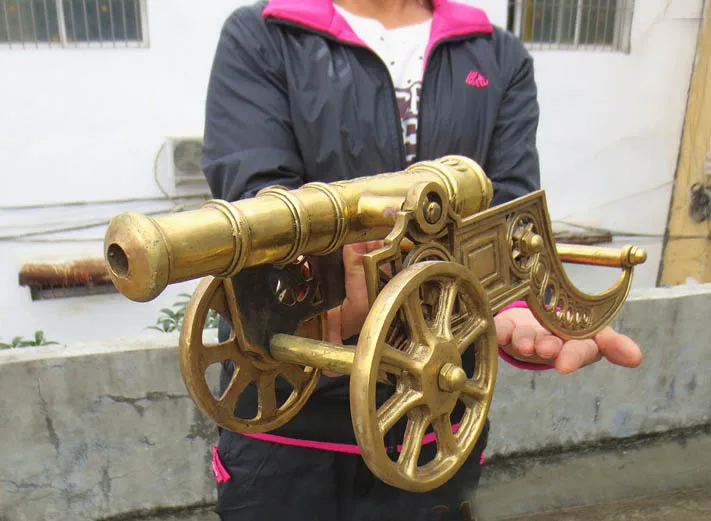 40CM Large TOP COOL efficacious Talisman Money Drawing exorcise evil spirits FENG SHUI Copper cannon artillery FENG SHUI statue