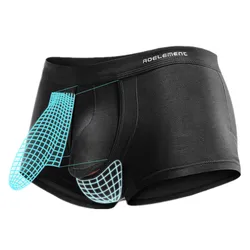 Boxer en Modal pour Homme, Sous-Vêtement Solide, Mathiation des Balles, Poudres, Culotte Masculine, Caleçon, Zones Intérieures, Grande Taille