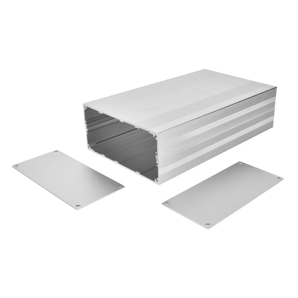 Aluminum Alloy Electronic Case Project Box Sandblast Oxidized Silver Protective Case 68 x 145 x 250mm
