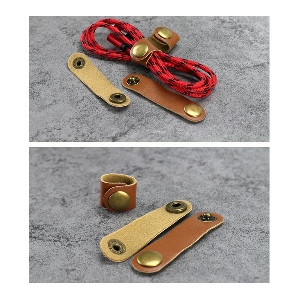 

20 Pcs Cable ganizer PU Buckle Earphone Winder Headphone Holder Reusable Desktop Storage Keep Clean Tidy