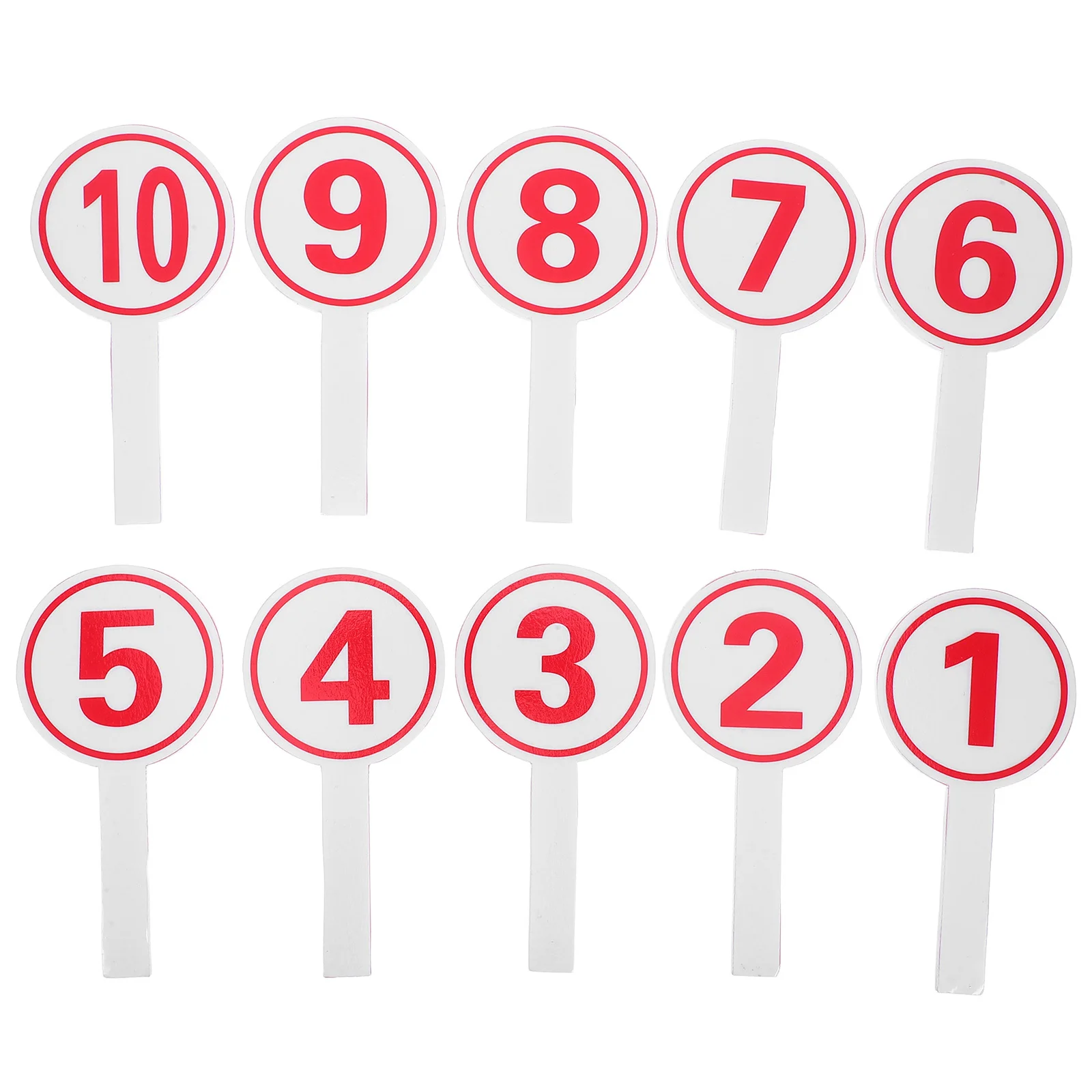 10 قطعة التشجيع يده مجداف مشرق عدد لوحات النتيجة 1-10 خفيفة الوزن مزاد لوازم التصويت التهديف للأحداث الرياضية #4