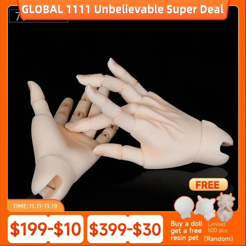 

BJD Jointed Hands suitable for 1/3 or 1/4 bjd dolls boy and girl body IOS IP ID72 R72 Sd17 DS SD Feeple omg Hands