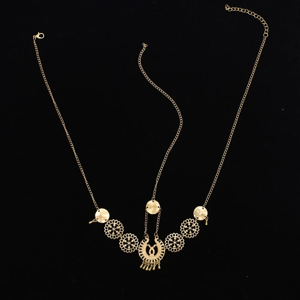 Trendy Boho Greek Ethnic Forehead Head Chain Golden Silvery Hollow Carved Flower Headpiece Tribal Bride Hair Accessories Jewelry
