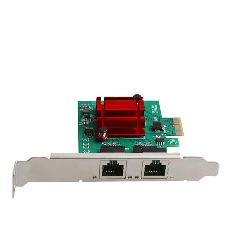 Adaptador de porta dupla PCIe Gigabit NIC 10/100/1000M Placa de rede PCIe1X 1G Intel/82571 Adaptador de servidor