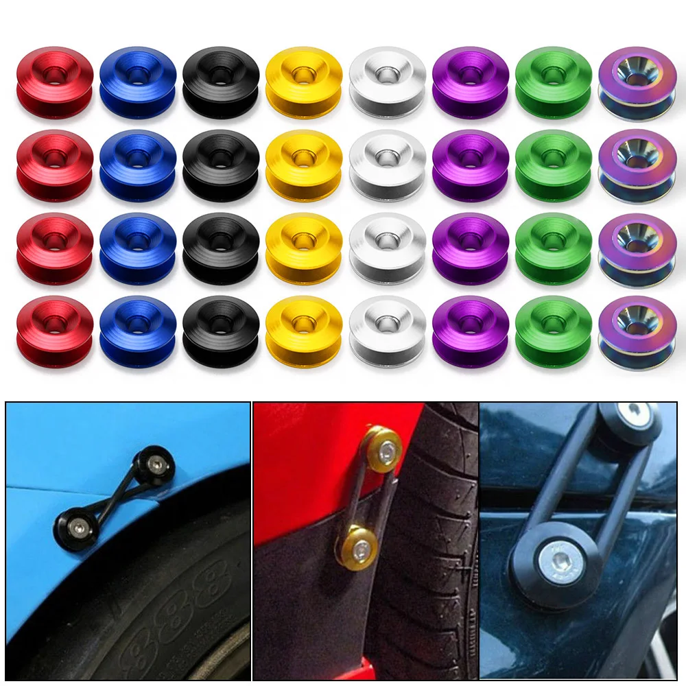 Aluminum Quick Release Fasteners are ideal for front bumpers Rear bumpers and Trunk Hatch lids without logo BX100224
