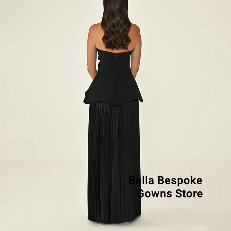 القادمون الجدد فستان سهرة مخصص بدون حمالات ألف خط الزهور جيرسي فساتين السهرة أنيقة الفخذ الشق فستان حفلات الزفاف 2025 #2