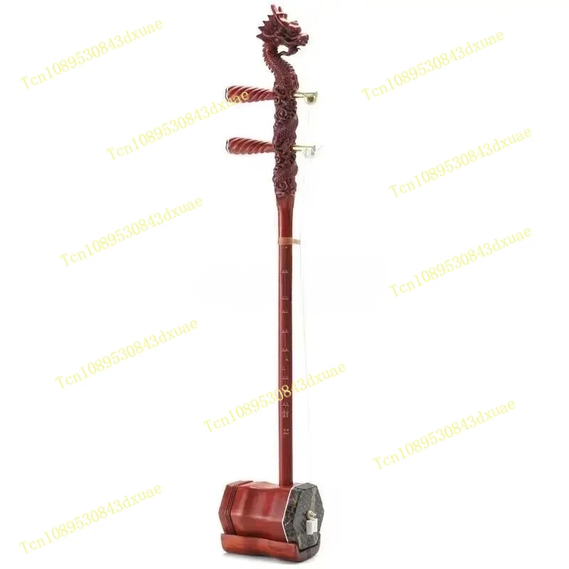 

Professional Snake Skin Erhu Dragon Head Handmade Chinese Traditional 2 Strings Folk Musical Instruments for Beginners Erhu
