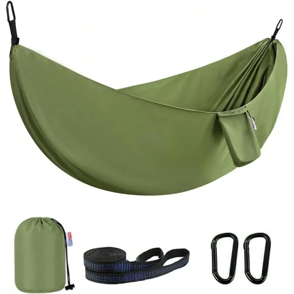 

Hammock, Portable Hammocks With Tree Straps Attached Carry Bag, Travel Tree Hammocks For Outside Indoor Hiking Beach Backpack T
