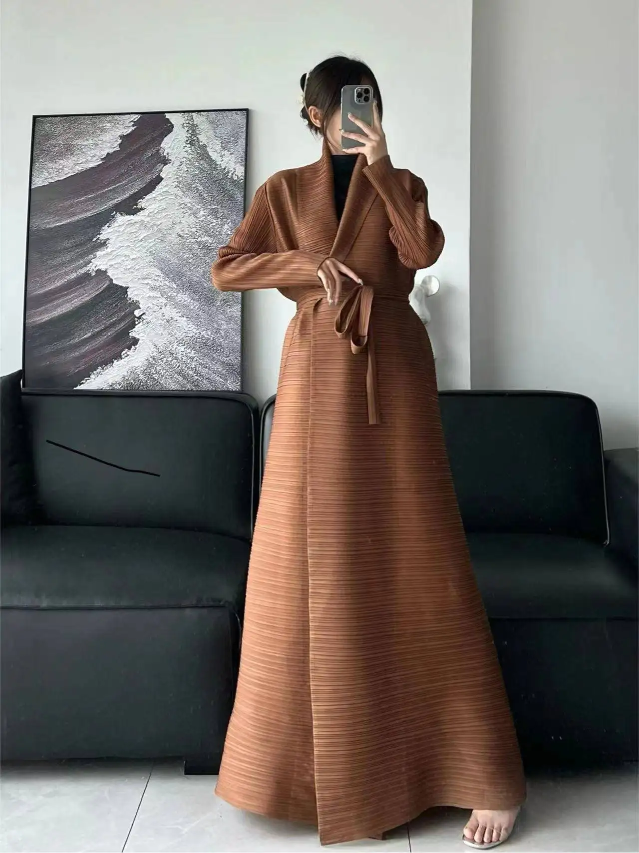 

Fast Shipping Miyake Abaya Solid Colors Latest Abaya Designs High Quality Abaya Femmes Robe Musulmane