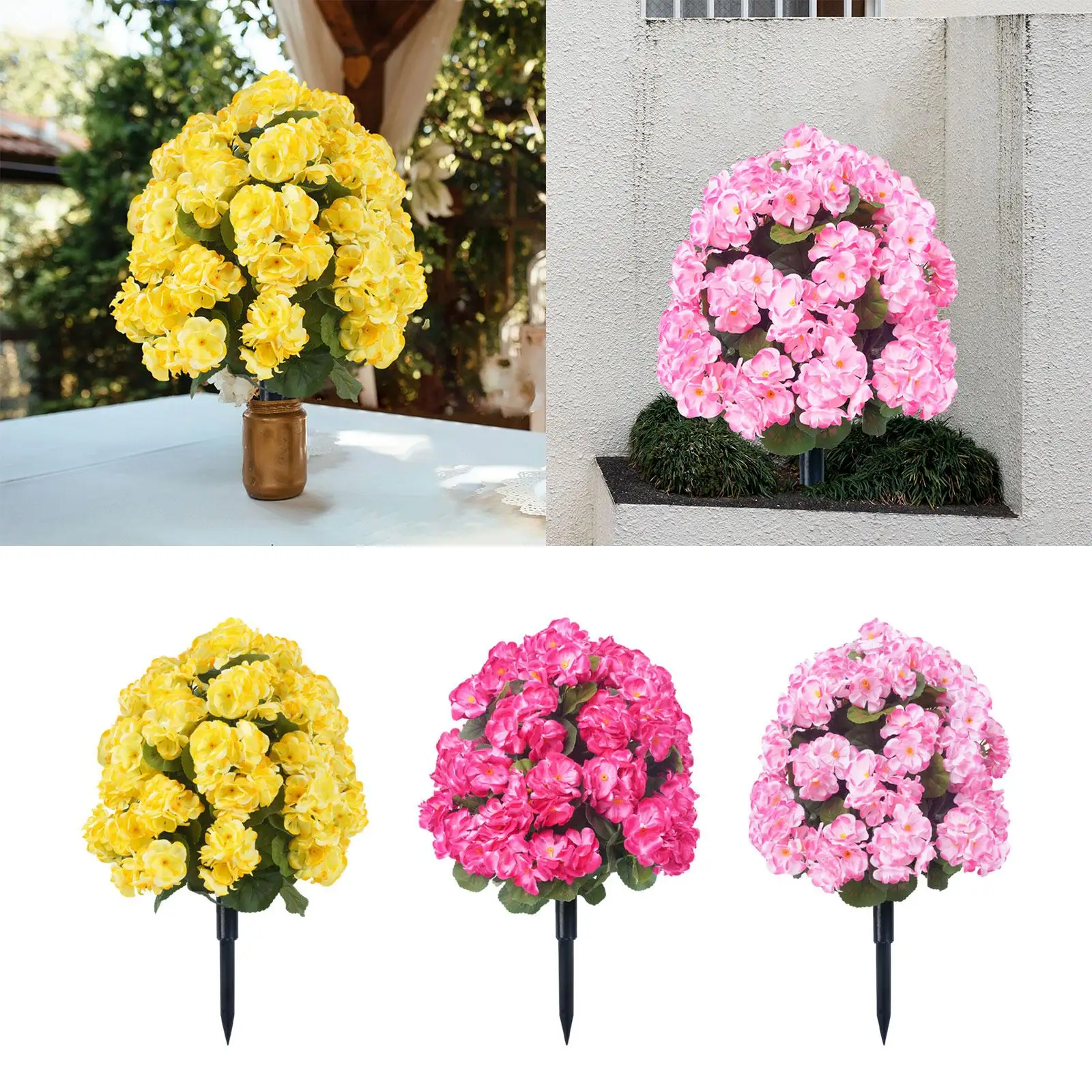 

Flower Bouquet Valentines Day Gifts for Her Home Decoration Begonia Flower for Engagement Party Ceremony Home Photography Props