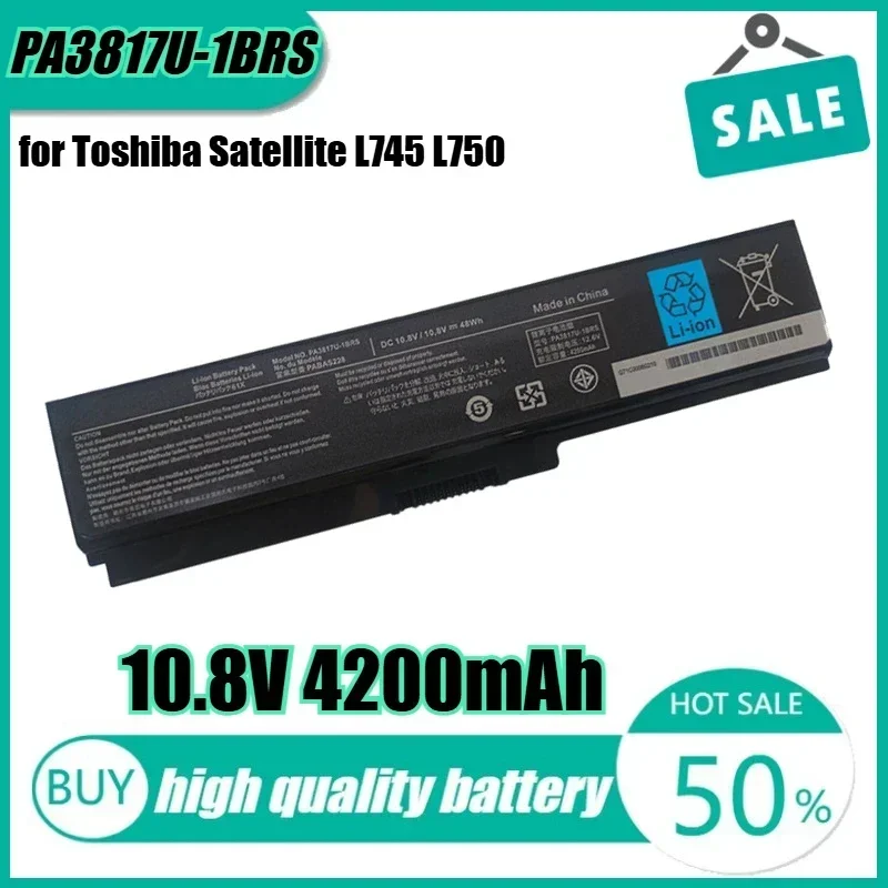 

Аккумулятор для ноутбука 10,8 В, 48 Втч, 4200 мАч PA3817U-1BRS для Toshiba Satellite L745 L750 L755 L755D