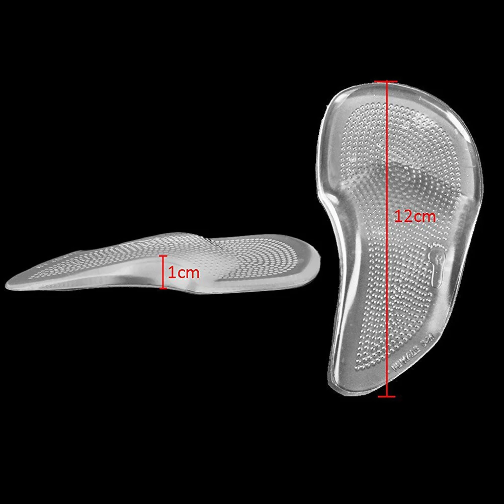 2Pairs Forefoot Cushions Gel Arch Support Pads Shoes Pain Relief Silicone Inserts Large Size Silicone Arch Pad