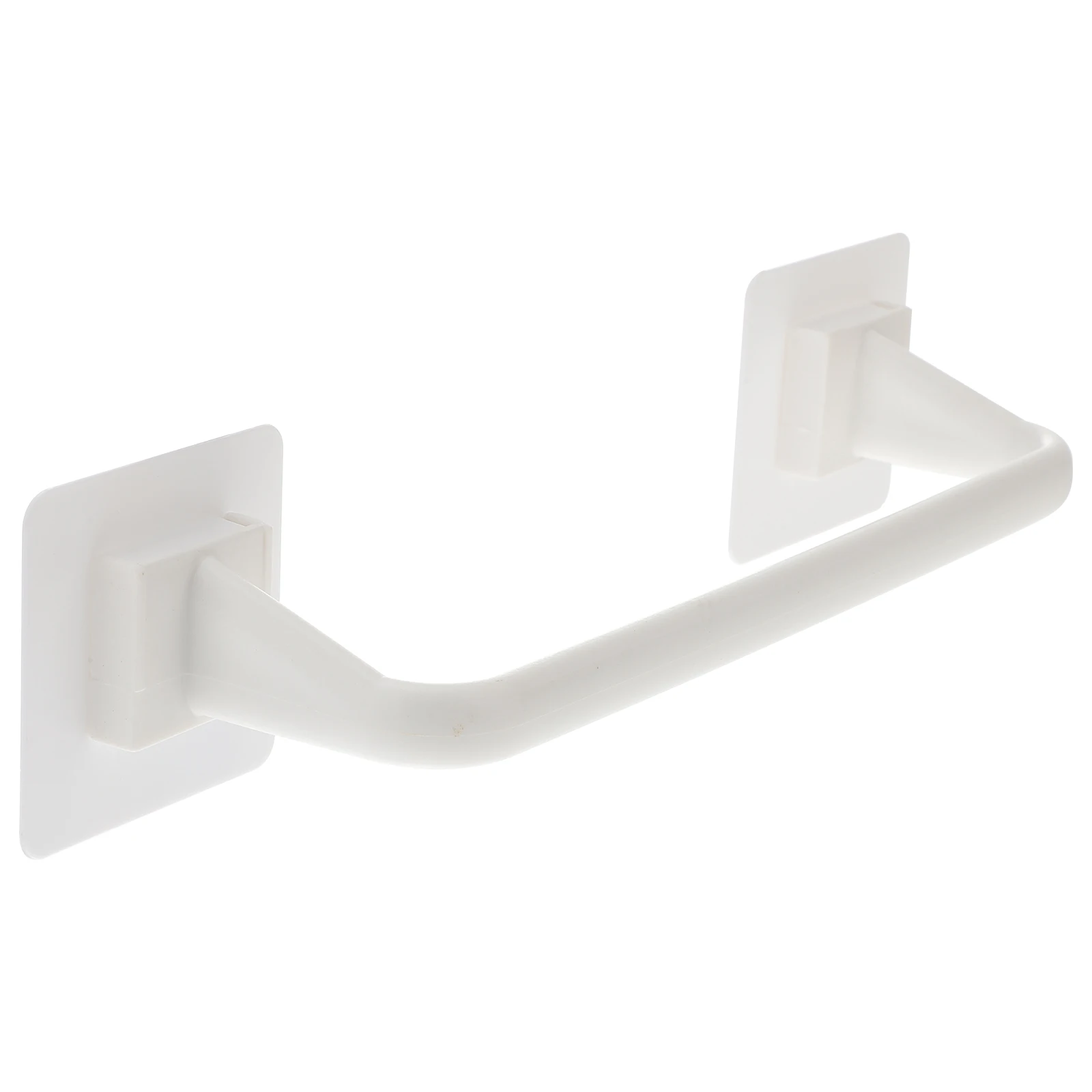 

Towel Rack 34cm Heavy Duty Bathroom Plastic White Smooth Surface Waterproof Adhesive Tile Mirror Ceramics Easy Assemble Remove